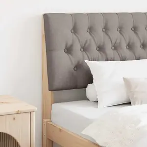 vidaXL Tête de lit capitonnée Taupe 100 cm Pin massif pas cher