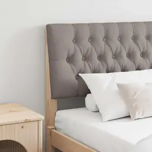 vidaXL Tête de lit capitonnée Taupe 200 cm Pin massif pas cher