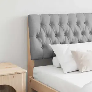 vidaXL Tête de lit capitonnée Gris clair 180 cm Pin massif pas cher