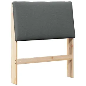 vidaXL Vidaxl Tête De Lit Capitonnée Gris Foncé 80 Cm Pin Massif pas cher