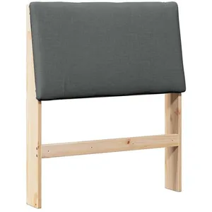 vidaXL Vidaxl Tête De Lit Capitonnée Gris Foncé 75 Cm Pin Massif pas cher