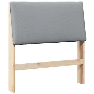 vidaXL Vidaxl Tête De Lit Capitonnée Gris Clair 100 Cm Pin Massif pas cher