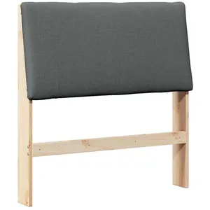 vidaXL Vidaxl Tête De Lit Capitonnée Gris Foncé 90 Cm Pin Massif pas cher