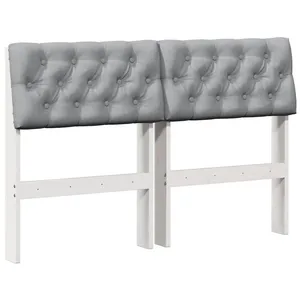 Comparateur de prix : vidaXL Vidaxl Tête De Lit Capitonnée Gris Clair 120 Cm Pin Massif