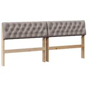 vidaXL Vidaxl Tête De Lit Capitonnée Taupe 180 Cm Pin Massif pas cher