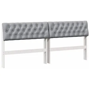 vidaXL Vidaxl Tête De Lit Capitonnée Gris Clair 180 Cm Pin Massif pas cher