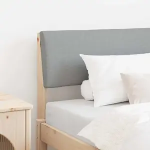 vidaXL Tête de lit capitonnée Gris clair 90 cm Pin massif pas cher