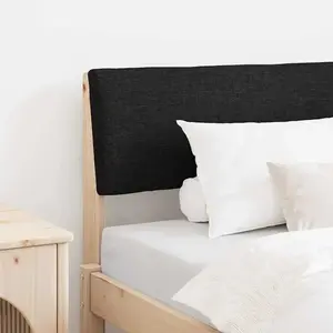 vidaXL Tête de lit capitonnée Noir 100 cm Pin massif pas cher