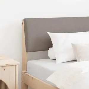 vidaXL Tête de lit capitonnée Taupe 100 cm Pin massif pas cher
