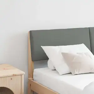 vidaXL Tête de lit capitonnée Gris foncé 160 cm Pin massif pas cher
