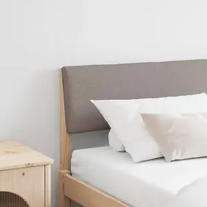vidaXL Tête de lit capitonnée Taupe 180 cm Pin massif pas cher
