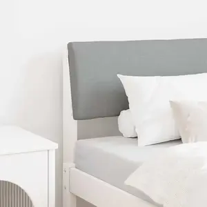vidaXL Tête de lit capitonnée Gris clair 80 cm Pin massif pas cher