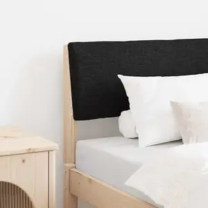 vidaXL Tête de lit capitonnée Noir 80 cm Pin massif pas cher