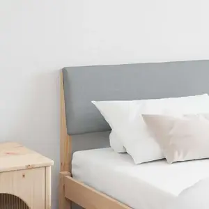 vidaXL Tête de lit capitonnée Gris clair 200 cm Pin massif pas cher