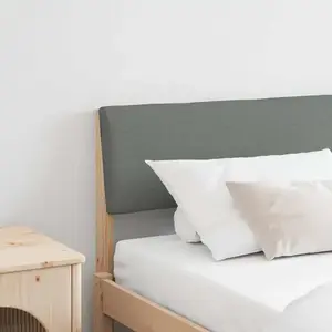 vidaXL Tête de lit capitonnée Gris foncé 180 cm Pin massif pas cher