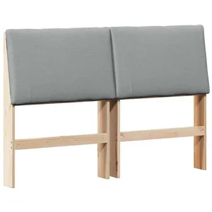 vidaXL Vidaxl Tête De Lit Capitonnée Noir 140 Cm Pin Massif pas cher