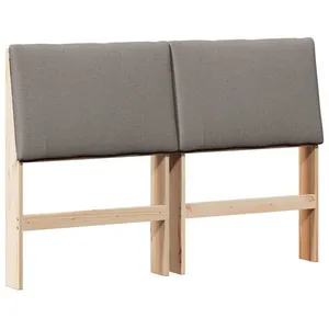 vidaXL Vidaxl Tête De Lit Capitonnée Taupe 140 Cm Pin Massif pas cher