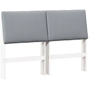 vidaXL Vidaxl Tête De Lit Capitonnée Gris Clair 160 Cm Pin Massif pas cher