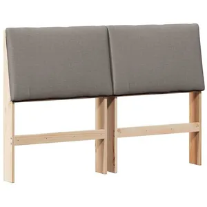 vidaXL Vidaxl Tête De Lit Capitonnée Taupe 160 Cm Pin Massif pas cher