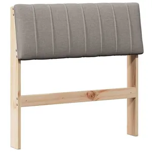 vidaXL Vidaxl Tête De Lit Capitonnée Taupe 75 Cm Pin Massif pas cher