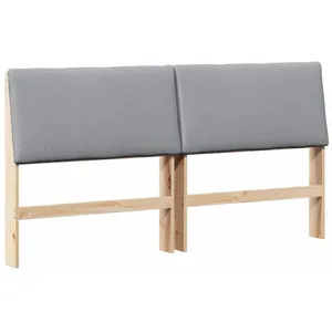 vidaXL Vidaxl Tête De Lit Capitonnée Gris Clair 200 Cm Pin Massif pas cher