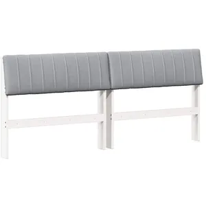 vidaXL Vidaxl Tête De Lit Capitonnée Gris Clair 180 Cm Pin Massif pas cher