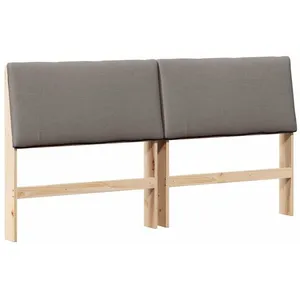 vidaXL Vidaxl Tête De Lit Capitonnée Taupe 180 Cm Pin Massif pas cher