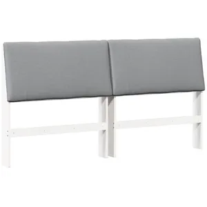 vidaXL Vidaxl Tête De Lit Capitonnée Gris Clair 180 Cm Pin Massif pas cher