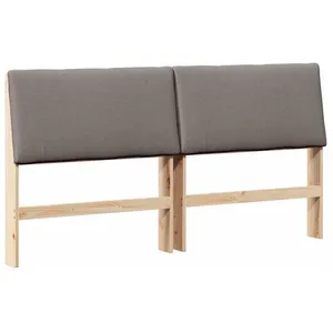 vidaXL Vidaxl Tête De Lit Capitonnée Taupe 200 Cm Pin Massif pas cher