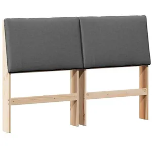 vidaXL Vidaxl Tête De Lit Capitonnée Gris Foncé 160 Cm Pin Massif pas cher