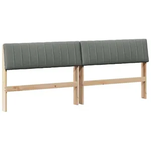 vidaXL Vidaxl Tête De Lit Capitonnée Gris Foncé 200 Cm Pin Massif pas cher