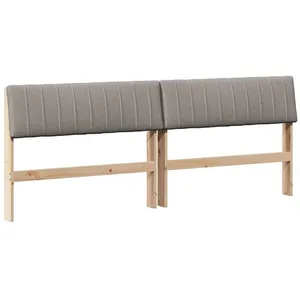 vidaXL Vidaxl Tête De Lit Capitonnée Taupe 200 Cm Pin Massif pas cher