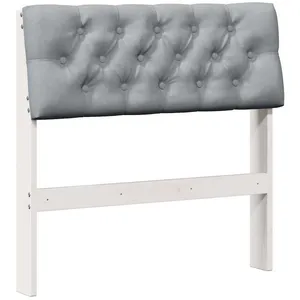 vidaXL Vidaxl Tête De Lit Capitonnée Noir 75 Cm Pin Massif pas cher