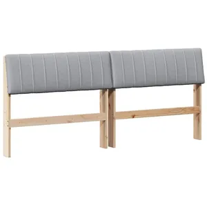 vidaXL Vidaxl Tête De Lit Capitonnée Gris Clair 180 Cm Pin Massif pas cher