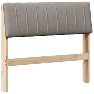 vidaXL Vidaxl Tête De Lit Capitonnée Taupe 90 Cm Pin Massif pas cher
