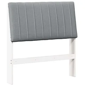 vidaXL Vidaxl Tête De Lit Capitonnée Gris Clair 90 Cm Pin Massif pas cher