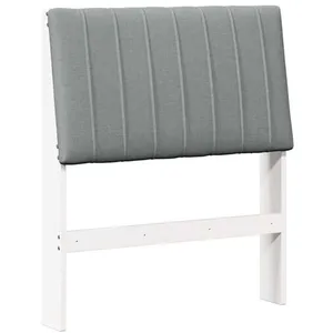 vidaXL Vidaxl Tête De Lit Capitonnée Gris Clair 80 Cm Pin Massif pas cher