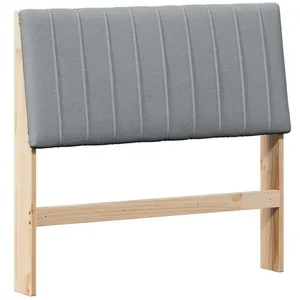 vidaXL Vidaxl Tête De Lit Capitonnée Gris Clair 100 Cm Pin Massif pas cher