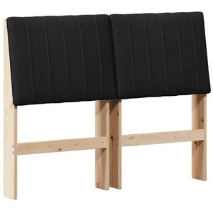 vidaXL Vidaxl Tête De Lit Capitonnée Noir 120 Cm Pin Massif pas cher