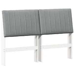 vidaXL Vidaxl Tête De Lit Capitonnée Gris Clair 135 Cm Pin Massif pas cher