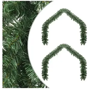 vidaXL Guirlande de Noël Autre Vert 40 m PVC pas cher