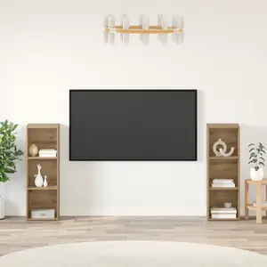 vidaXL Ensemble meuble TV 2 pcs Chêne artisan 107 x 35 x 37 cm pas cher
