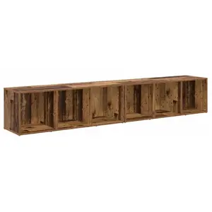 vidaXL Ensemble meuble TV 2 pcs Bois Ancien 37 x 35 x 107 cm pas cher