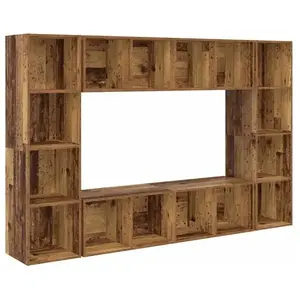 vidaXL Ensemble meuble TV 4 pcs Marron 37 x 37 x 142.5 cm pas cher