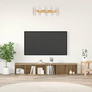vidaXL Ensemble meuble TV 2 pcs Chêne artisanal 37 x 35 x 107 cm pas cher
