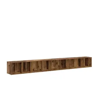 vidaXL Meuble TV 3 pcs Vieux bois 37 x 35 x 107.5 cm Bois stratifié pas cher