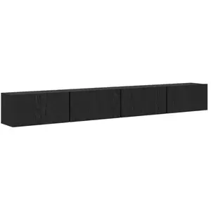 vidaXL Ensemble meuble TV 4 pcs Chêne noir 60 x 30 x 30 cm pas cher