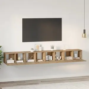 vidaXL Ensemble meuble TV 4 pcs Chêne artisanal 60 x 30 x 30 cm pas cher