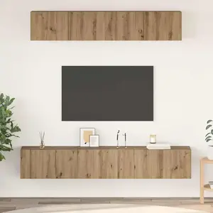 vidaXL Ensemble meuble TV 5 pcs Chêne artisanal Bois d'ingénierie pas cher