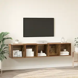 vidaXL Ensemble de meubles TV 2 pcs Bois Ancien Bois d'ingénierie pas cher